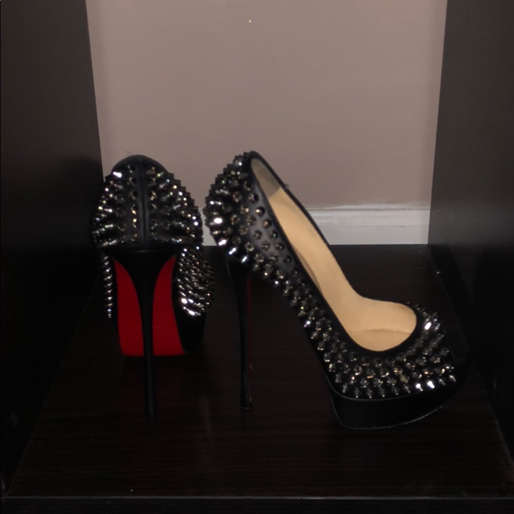 Open toed spiked Red Bottoms